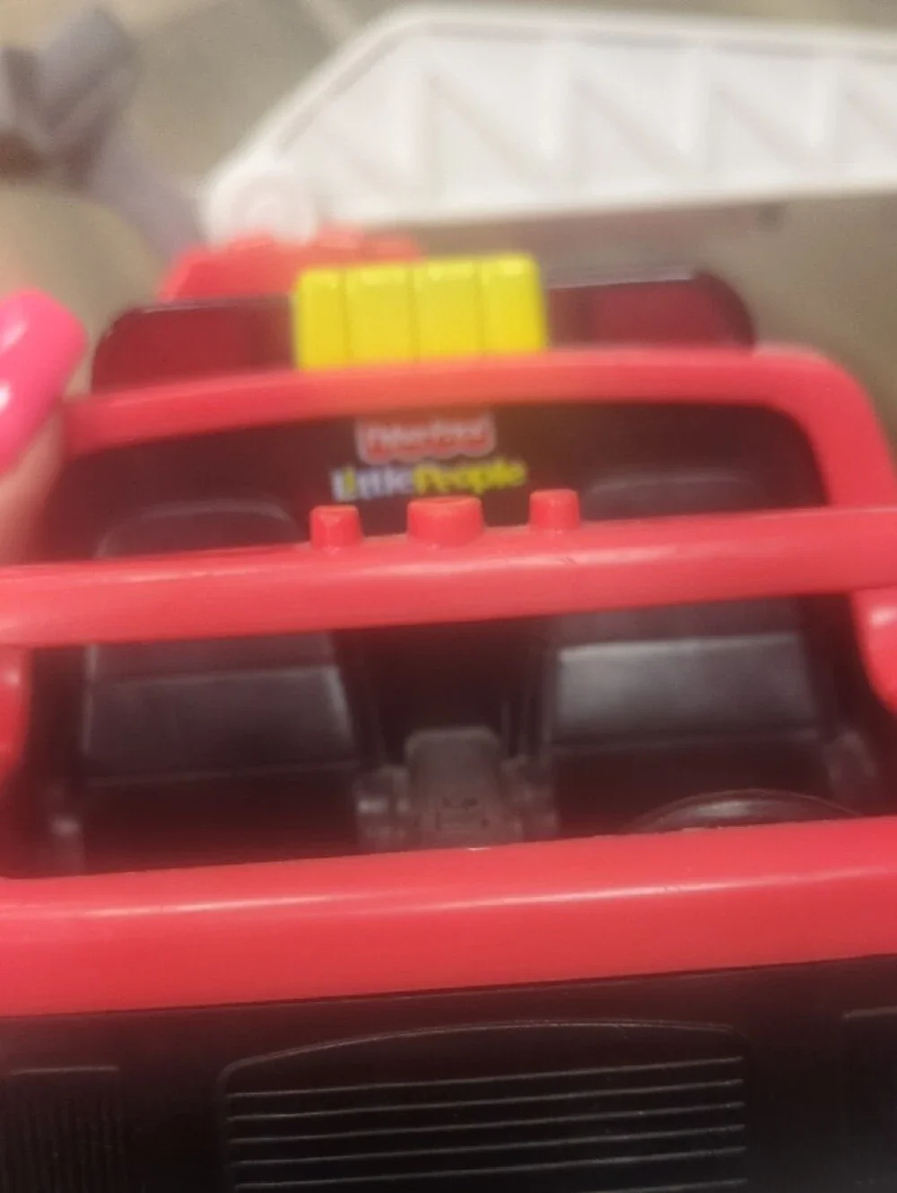 LittlePeople Red Toy Fire Truck with Yellow Ladder and Rescue Details